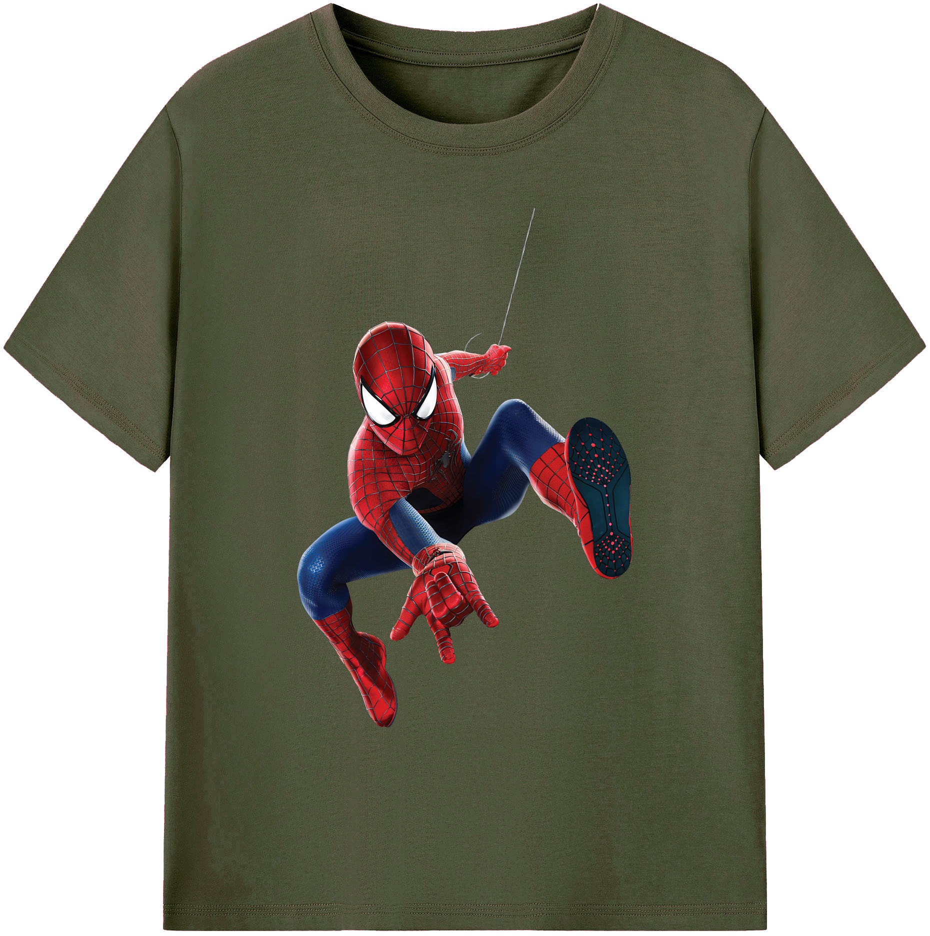 （画像用） Spider Man スパイダーマン 綿100％ メンズ半袖Tシャツ｜肌触りやわらか＆通気性
